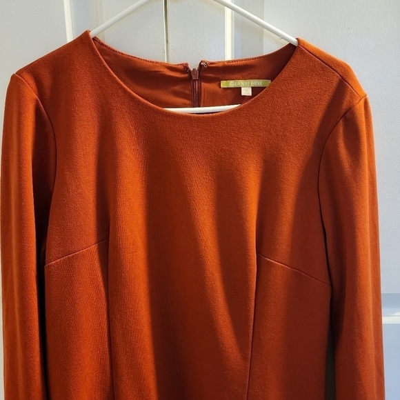 Gianni Bini The In Crowd Bell Sleeve Ruffle Sophie Mini Dress burnt orange 12 - Picture 6 of 11